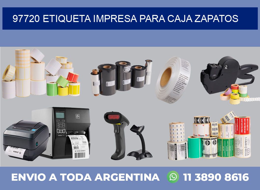 97720 ETIQUETA IMPRESA PARA CAJA ZAPATOS