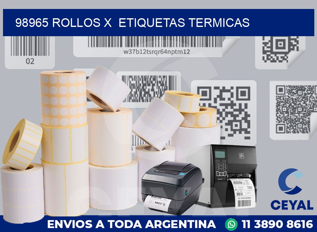 98965 Rollos x  etiquetas termicas
