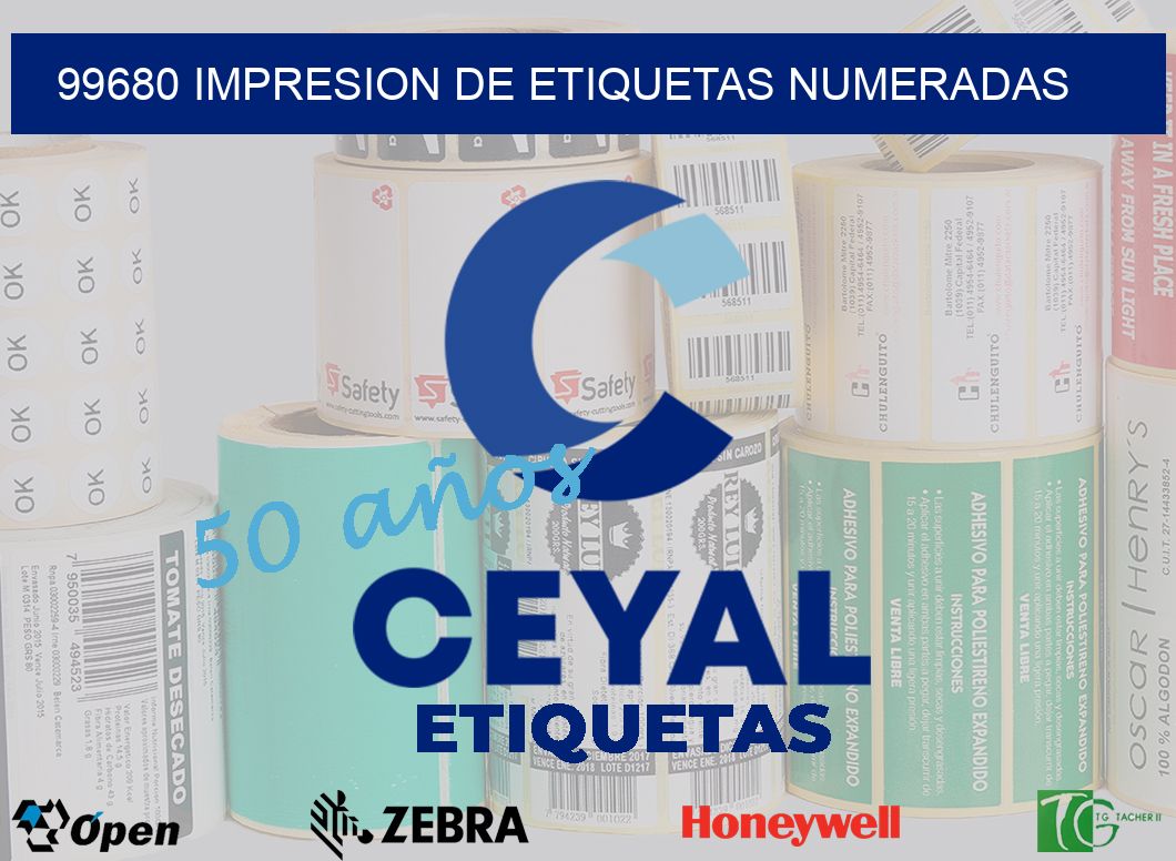 99680 IMPRESION DE ETIQUETAS NUMERADAS