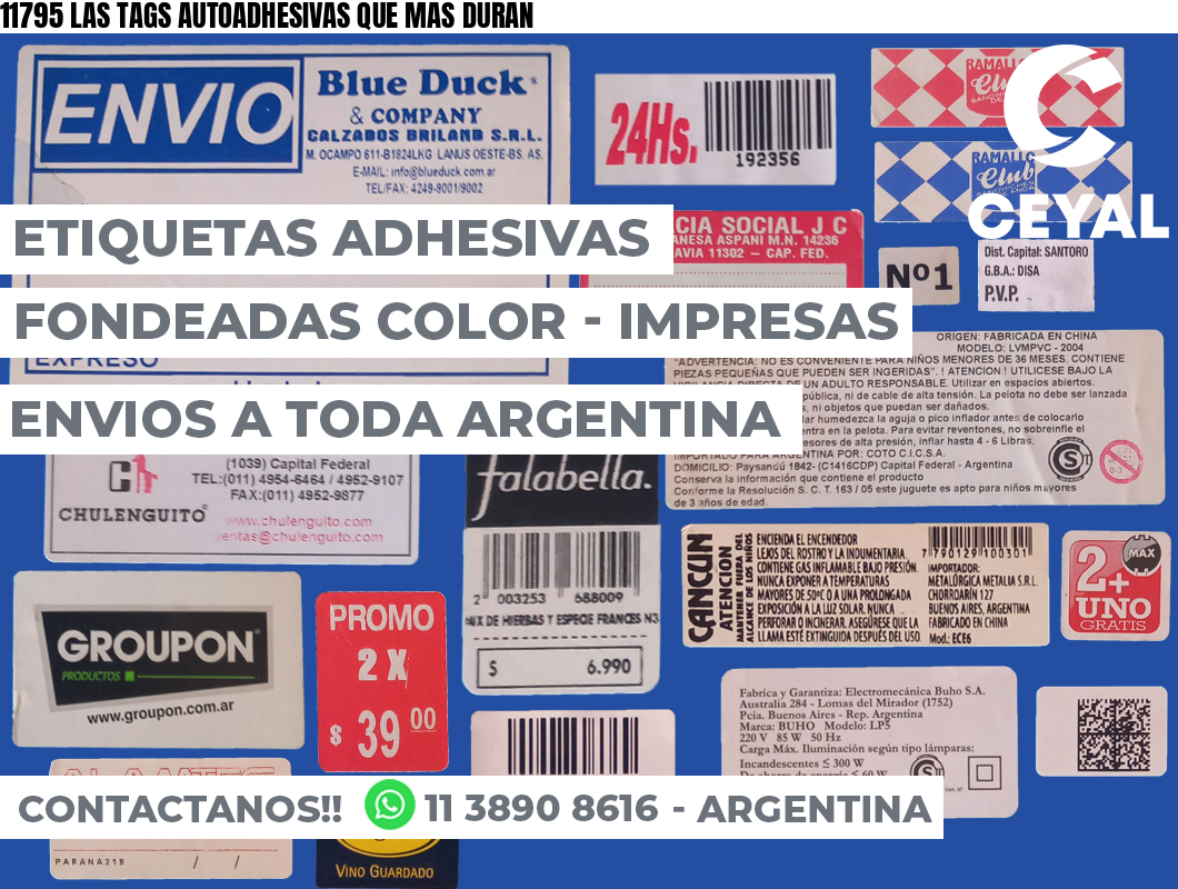 11795 LAS TAGS AUTOADHESIVAS QUE MAS DURAN