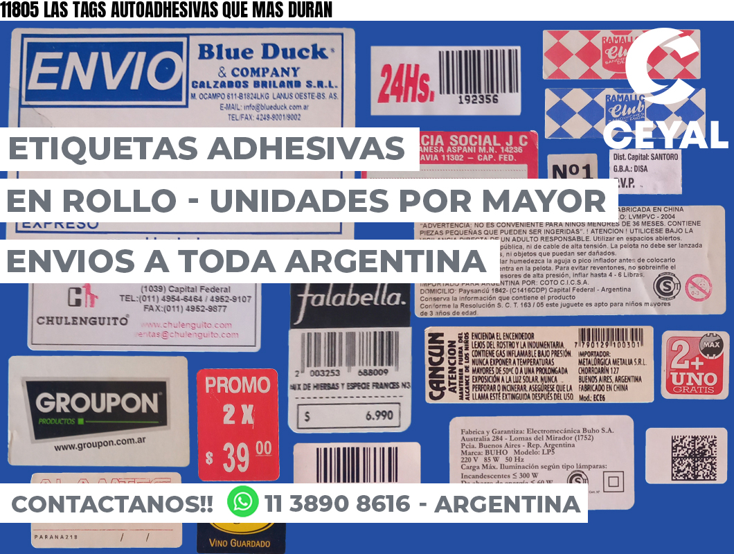 11805 LAS TAGS AUTOADHESIVAS QUE MAS DURAN