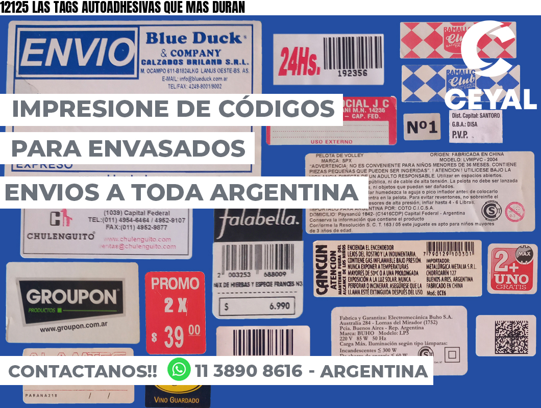12125 LAS TAGS AUTOADHESIVAS QUE MAS DURAN