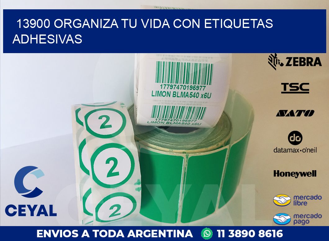 13900 ORGANIZA TU VIDA CON ETIQUETAS ADHESIVAS