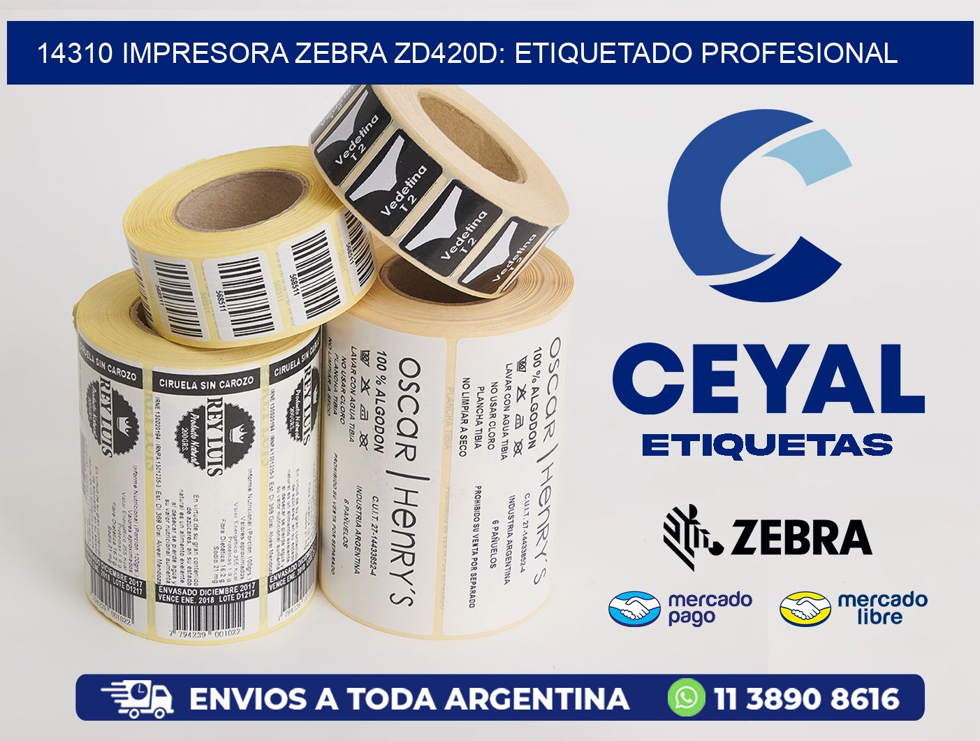 14310 Impresora Zebra ZD420D: Etiquetado Profesional