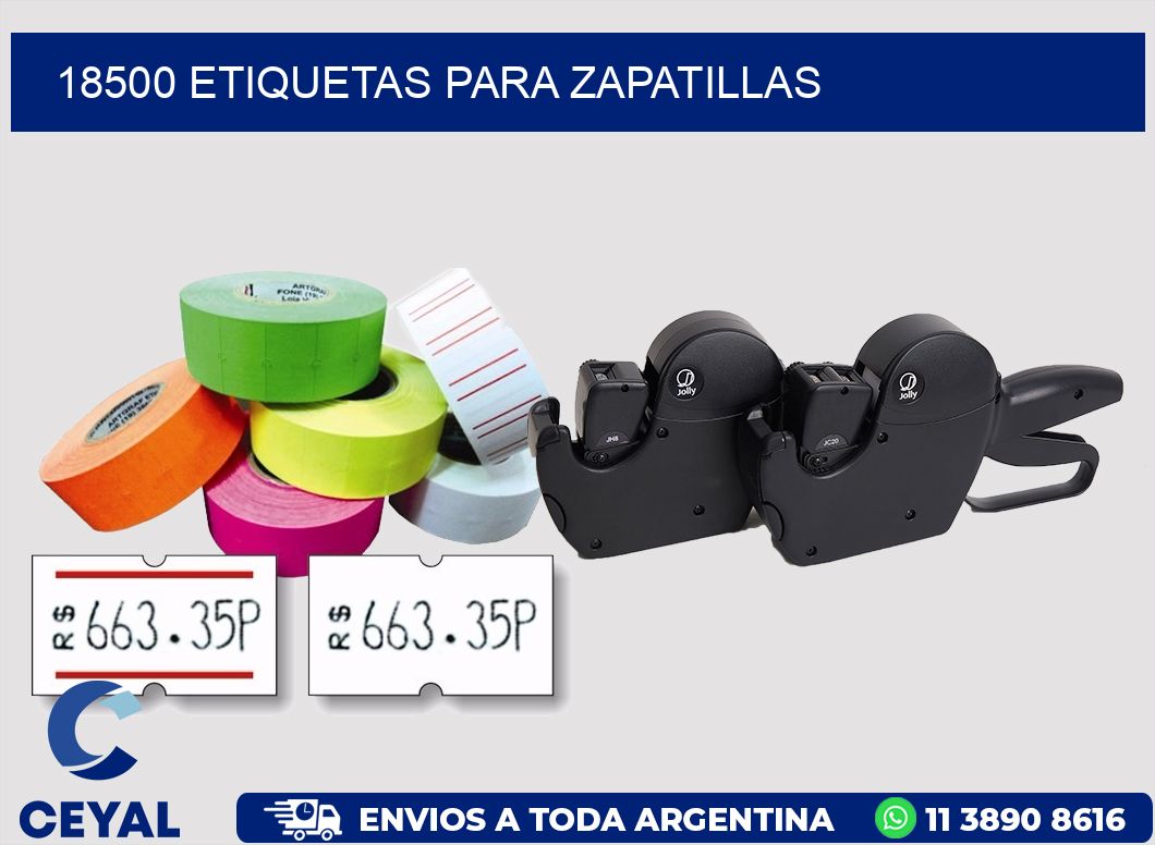 18500 ETIQUETAS PARA ZAPATILLAS
