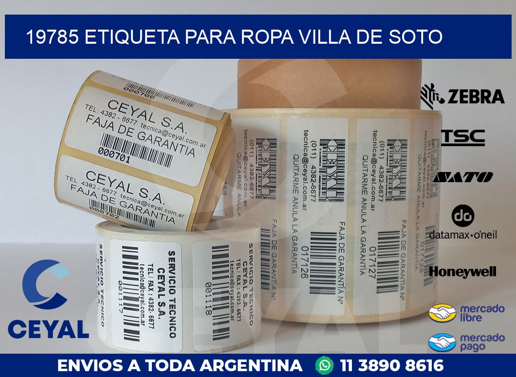 19785 ETIQUETA PARA ROPA VILLA DE SOTO