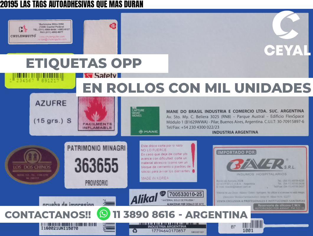 20195 LAS TAGS AUTOADHESIVAS QUE MAS DURAN