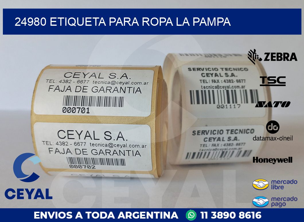 24980 ETIQUETA PARA ROPA LA PAMPA