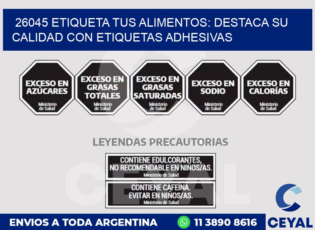 26045 ETIQUETA TUS ALIMENTOS: DESTACA SU CALIDAD CON ETIQUETAS ADHESIVAS