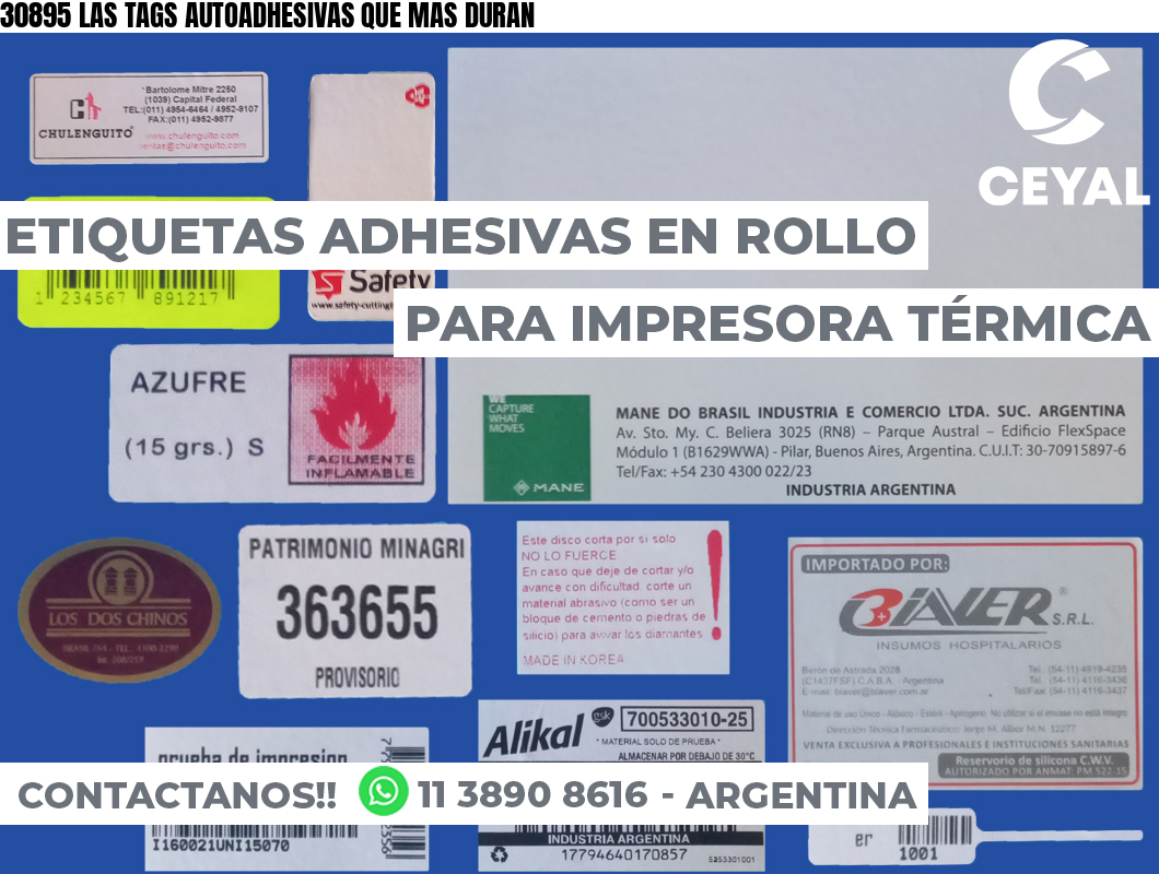 30895 LAS TAGS AUTOADHESIVAS QUE MAS DURAN