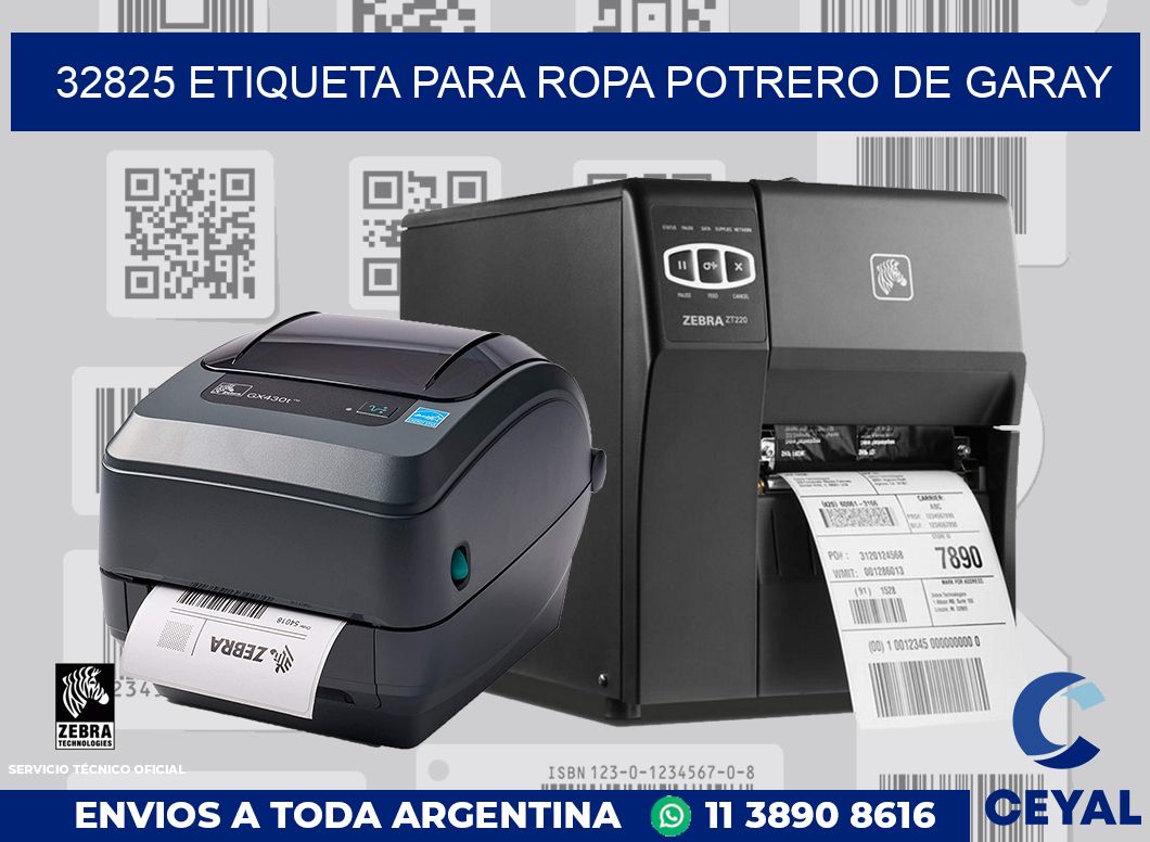 32825 ETIQUETA PARA ROPA POTRERO DE GARAY