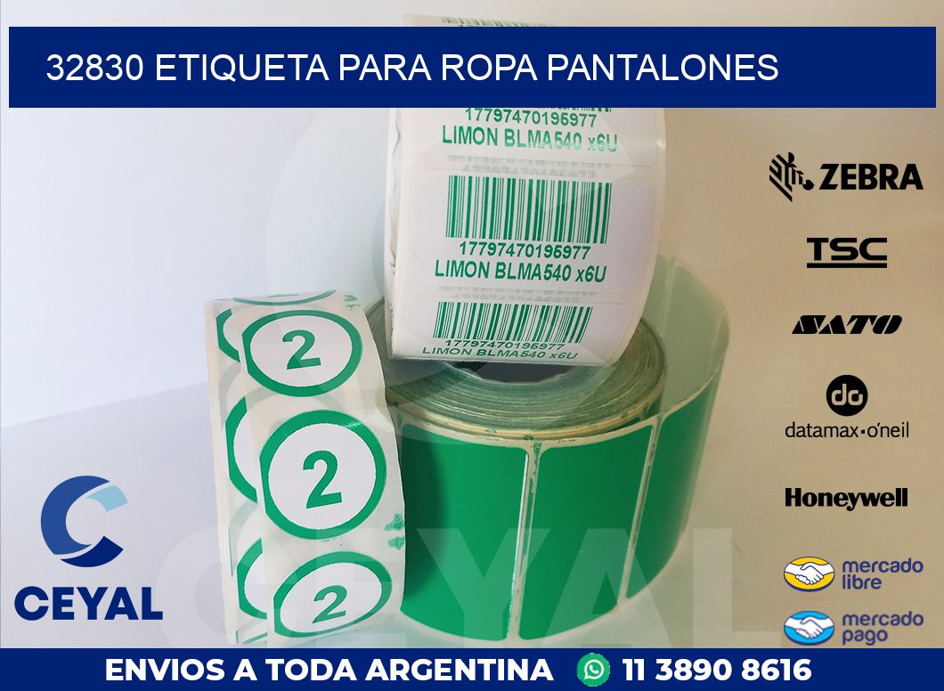 32830 ETIQUETA PARA ROPA PANTALONES