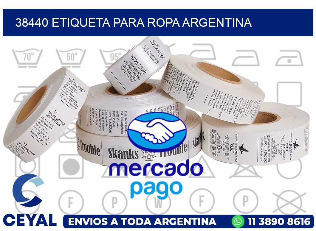 38440 ETIQUETA PARA ROPA ARGENTINA