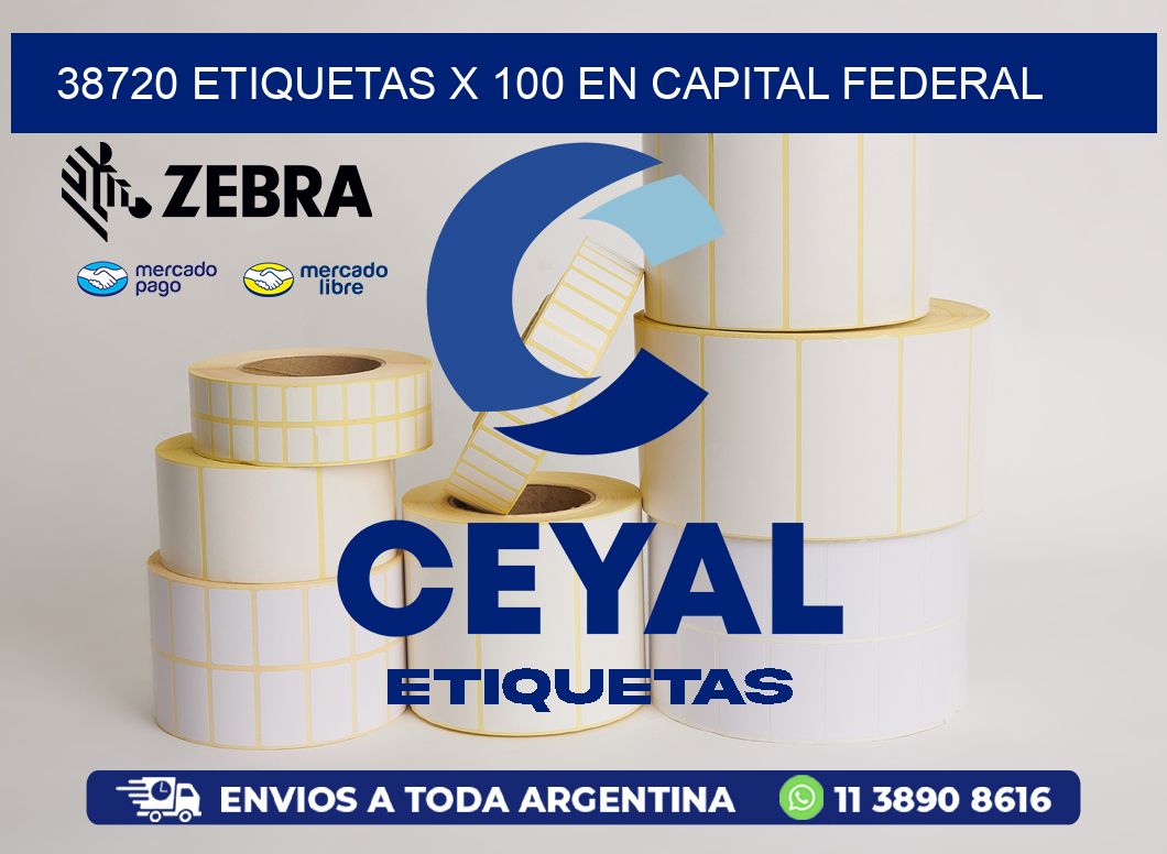 38720 ETIQUETAS X 100 EN CAPITAL FEDERAL