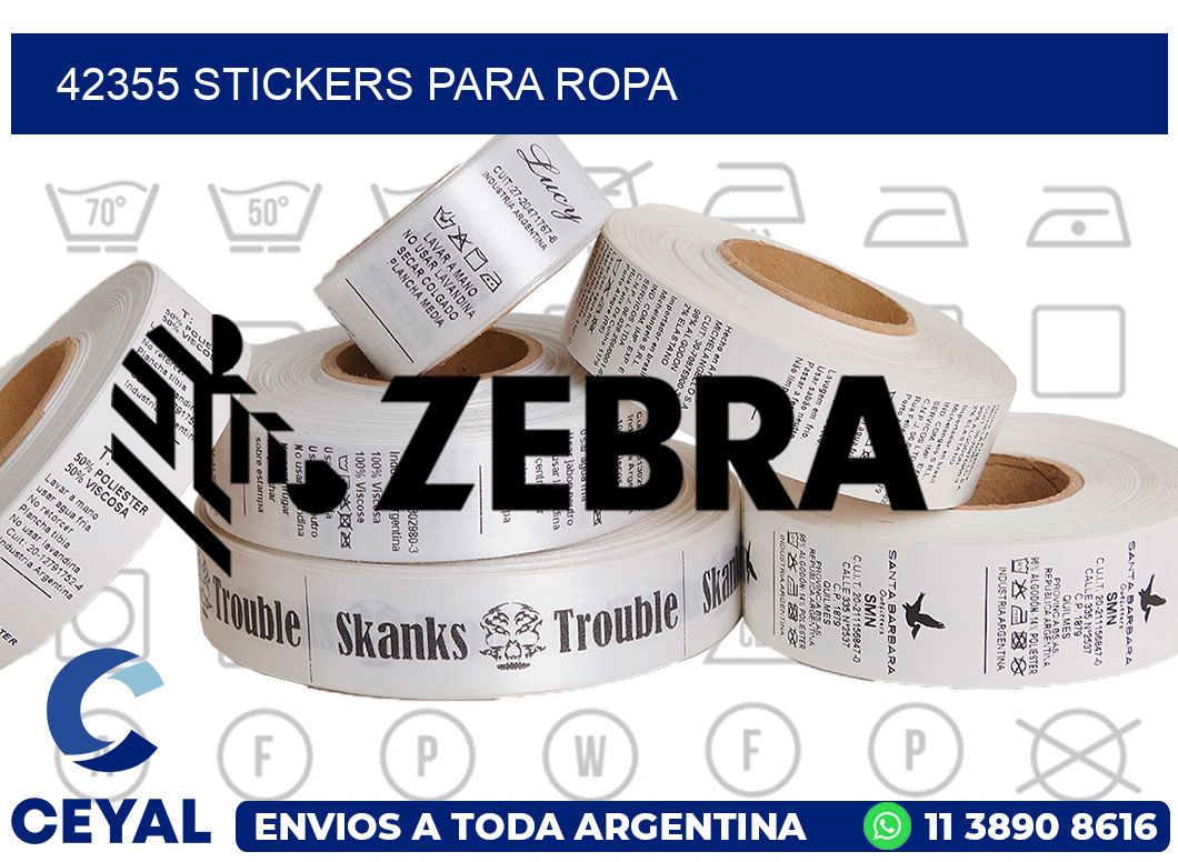 42355 STICKERS PARA ROPA