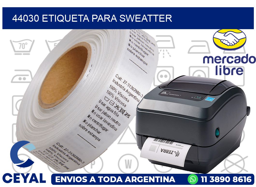 44030 ETIQUETA PARA SWEATTER
