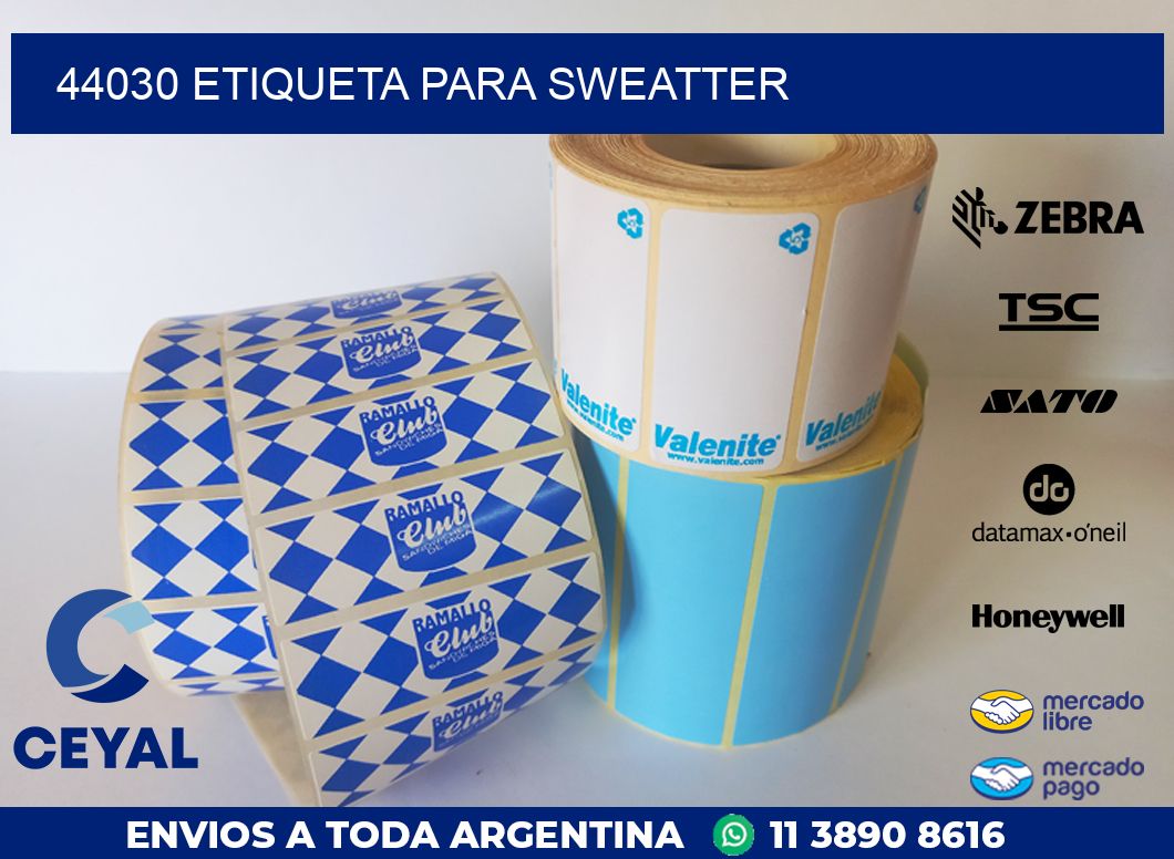 44030 ETIQUETA PARA SWEATTER