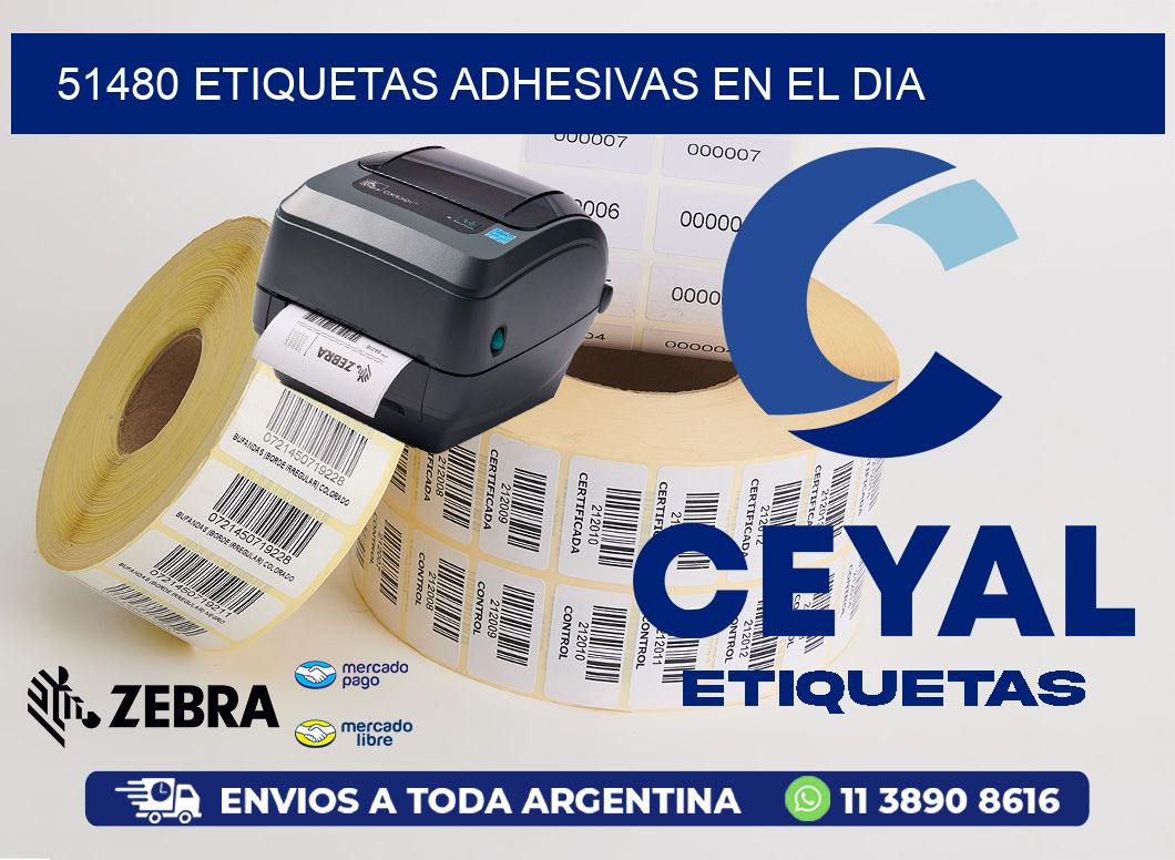 51480 ETIQUETAS ADHESIVAS EN EL DIA