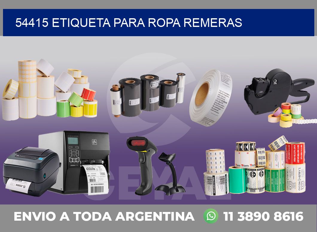 54415 ETIQUETA PARA ROPA REMERAS