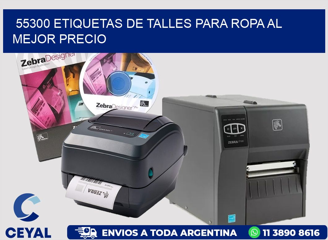 55300 ETIQUETAS DE TALLES PARA ROPA AL MEJOR PRECIO