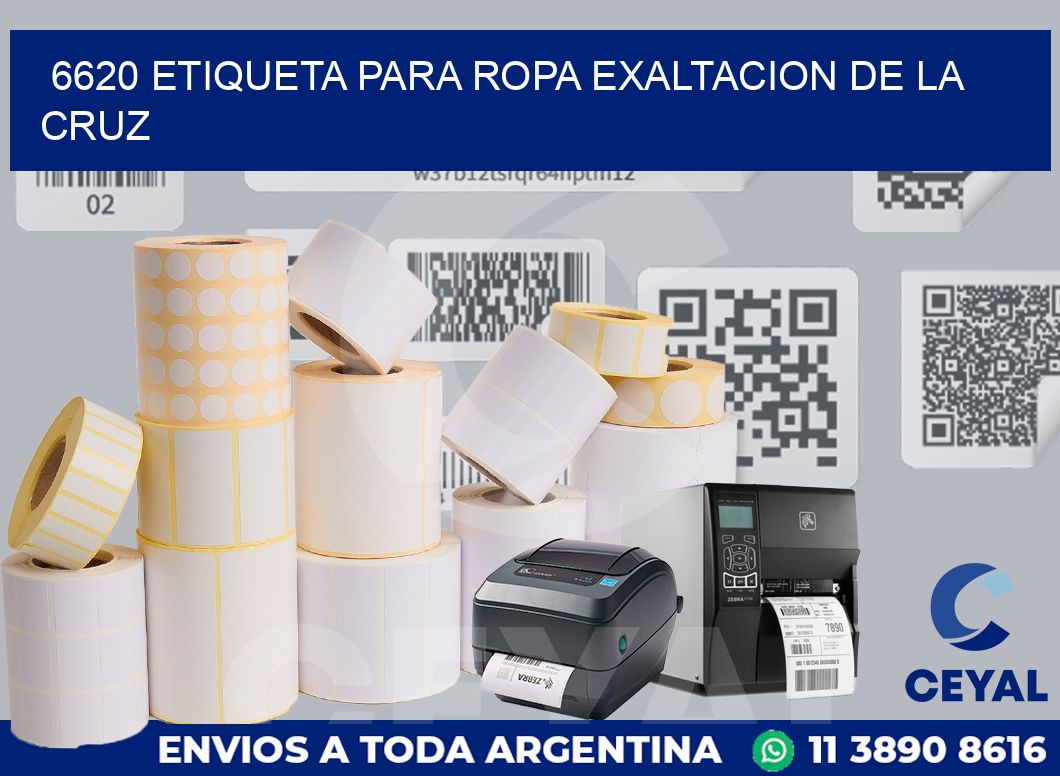 6620 ETIQUETA PARA ROPA EXALTACION DE LA CRUZ