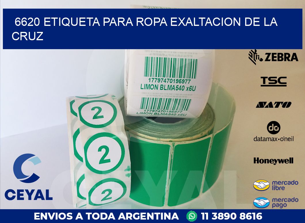 6620 ETIQUETA PARA ROPA EXALTACION DE LA CRUZ