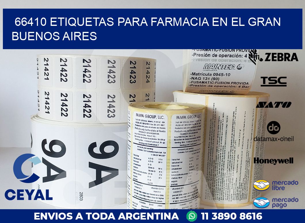 66410 ETIQUETAS PARA FARMACIA EN EL GRAN BUENOS AIRES
