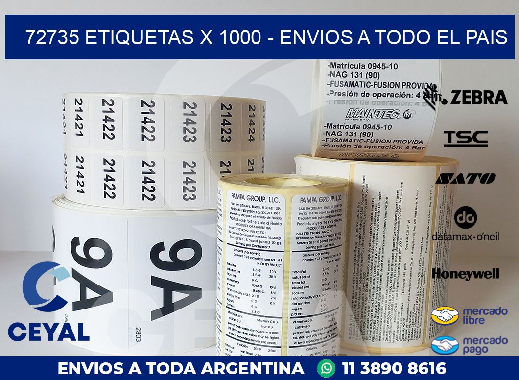 72735 ETIQUETAS X 1000 – ENVIOS A TODO EL PAIS