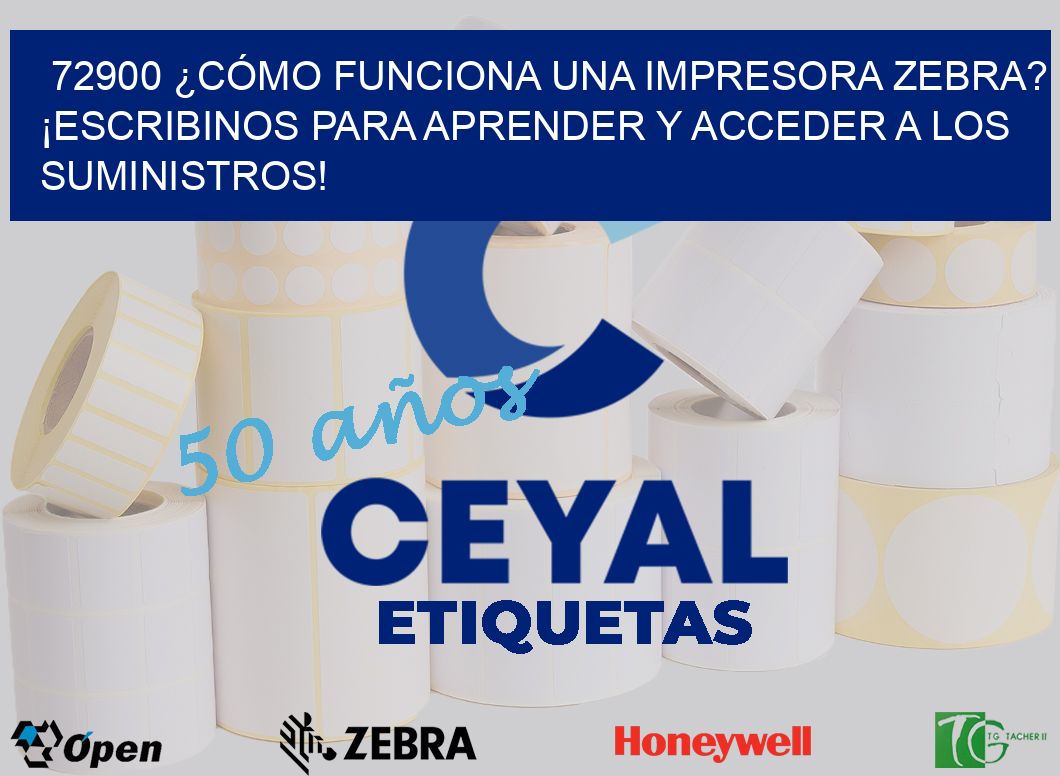 72900 ¿CÓMO FUNCIONA UNA IMPRESORA ZEBRA? ¡ESCRIBINOS PARA APRENDER Y ACCEDER A LOS SUMINISTROS!