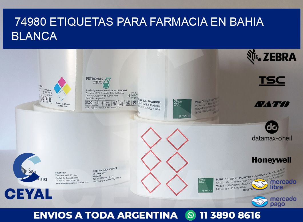 74980 ETIQUETAS PARA FARMACIA EN BAHIA BLANCA