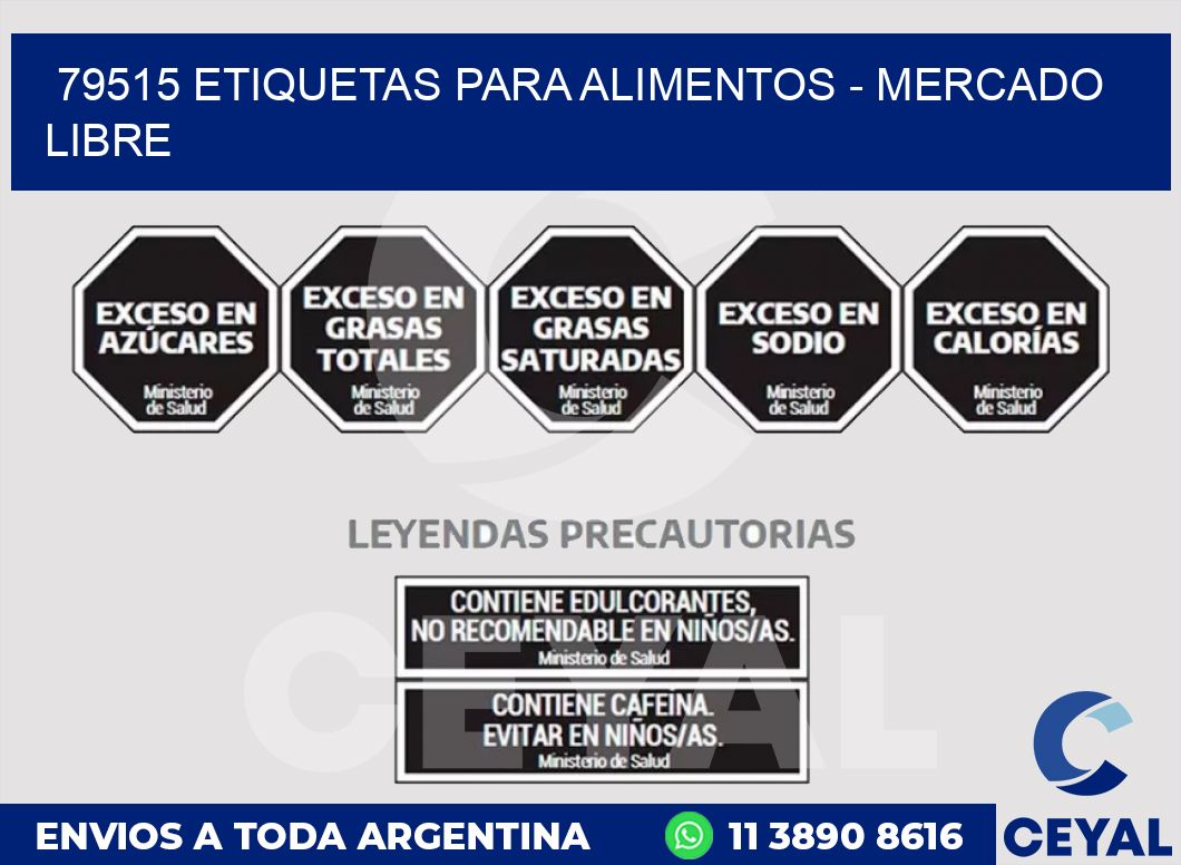 79515 ETIQUETAS PARA ALIMENTOS - MERCADO LIBRE