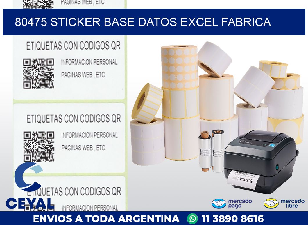 80475 sticker base datos excel fabrica