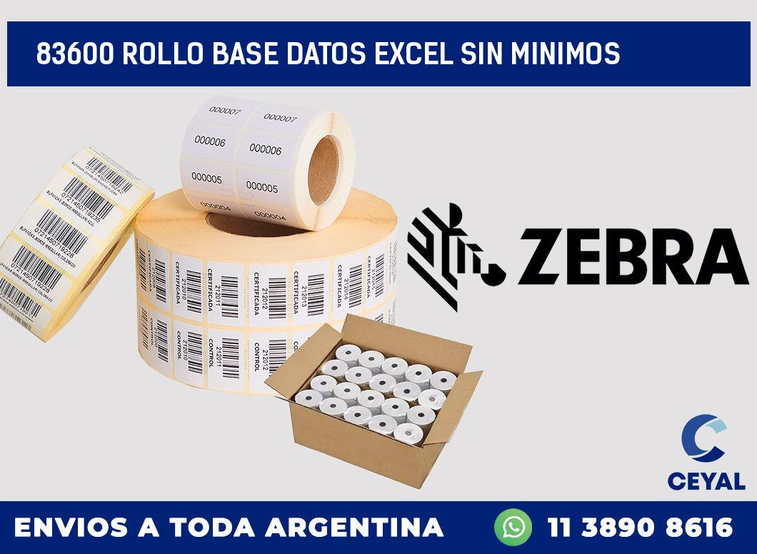 83600 rollo base datos excel sin minimos