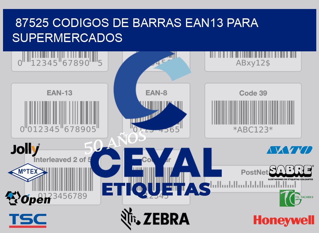 87525 CODIGOS DE BARRAS EAN13 PARA SUPERMERCADOS