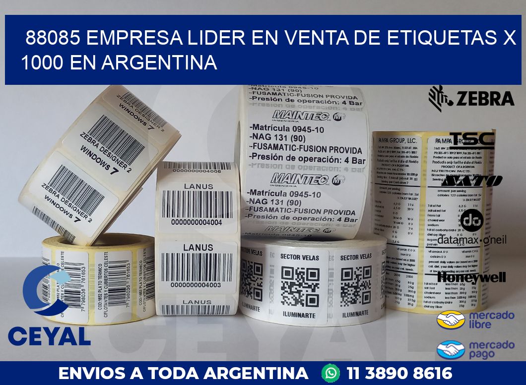 88085 EMPRESA LIDER EN VENTA DE ETIQUETAS X 1000 EN ARGENTINA