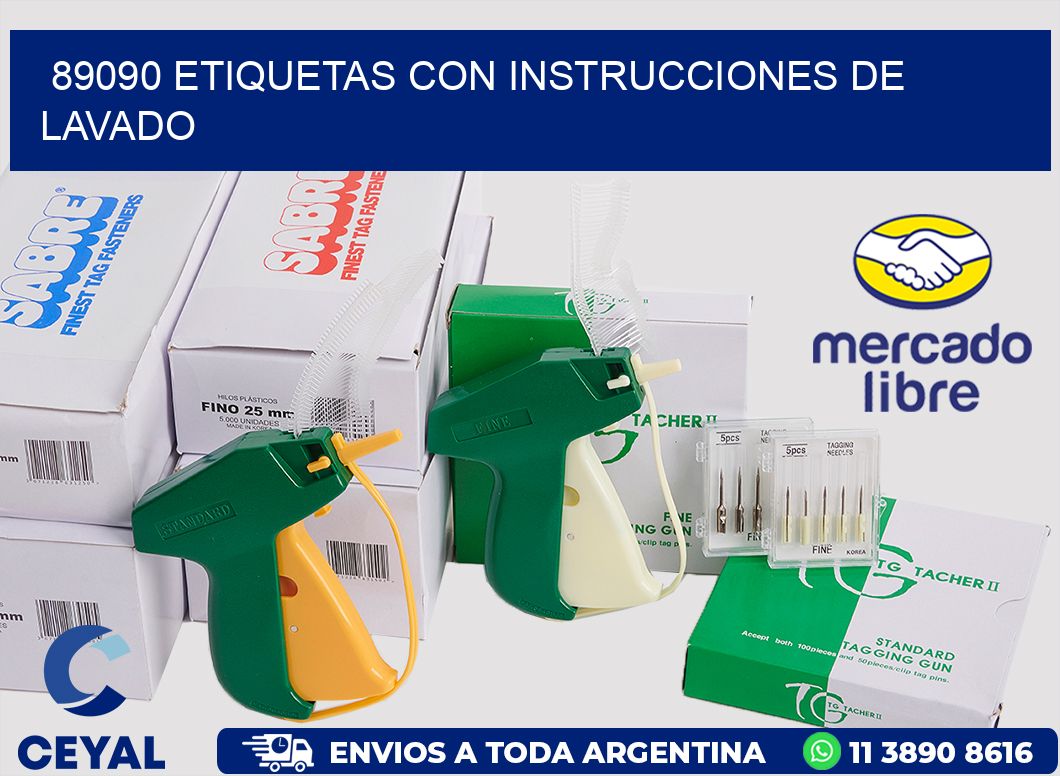 89090 ETIQUETAS CON INSTRUCCIONES DE LAVADO