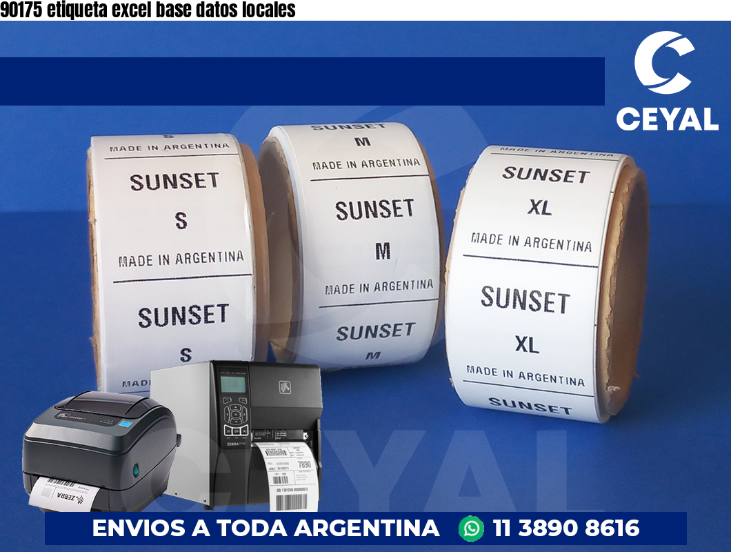 90175 etiqueta excel base datos locales