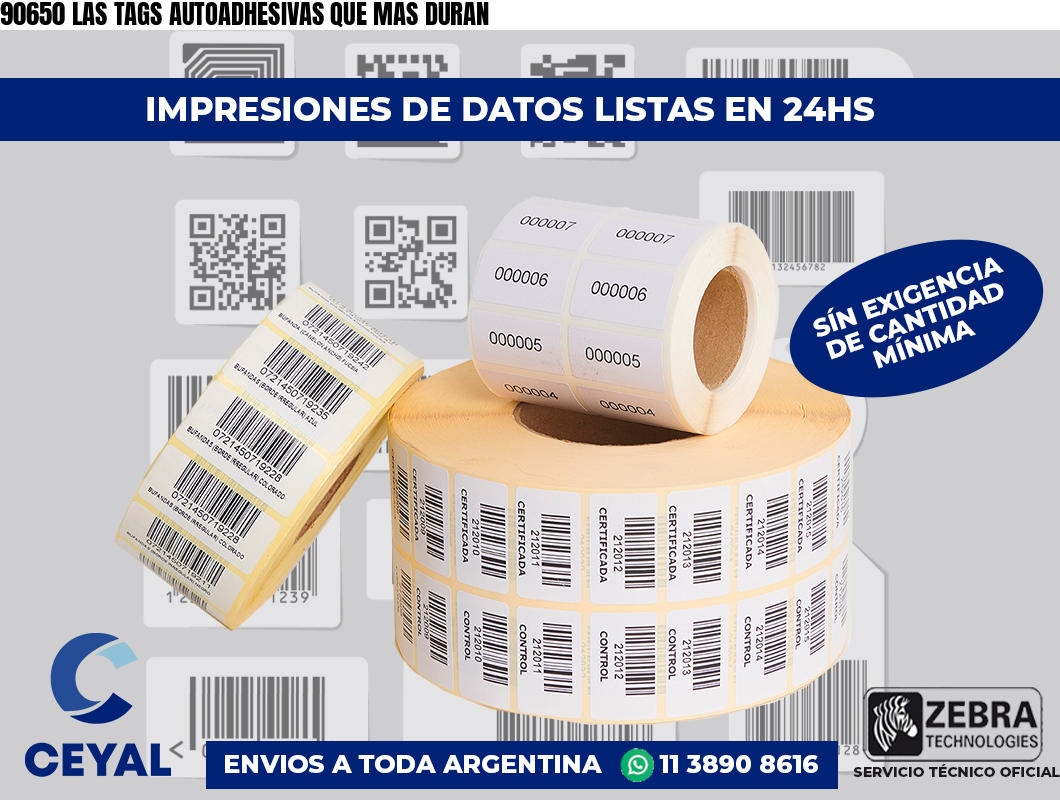 90650 LAS TAGS AUTOADHESIVAS QUE MAS DURAN
