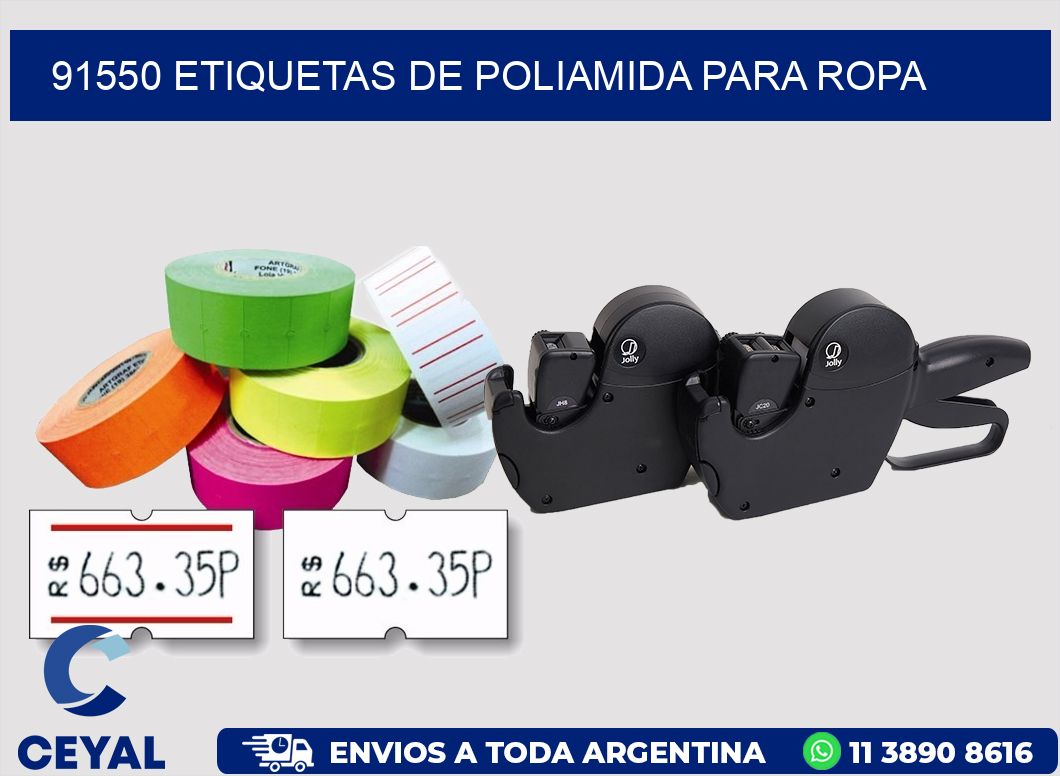 91550 ETIQUETAS DE POLIAMIDA PARA ROPA