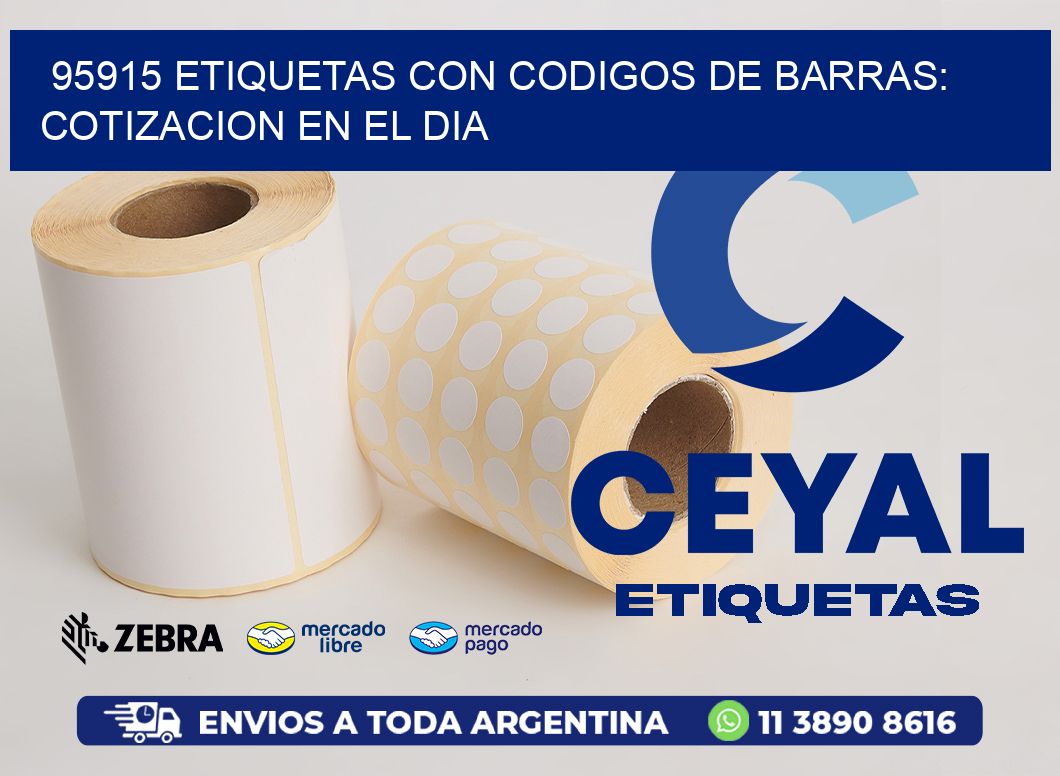 95915 ETIQUETAS CON CODIGOS DE BARRAS: COTIZACION EN EL DIA