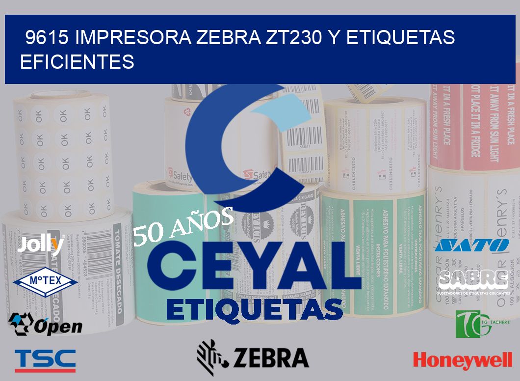 9615 Impresora Zebra ZT230 y Etiquetas Eficientes