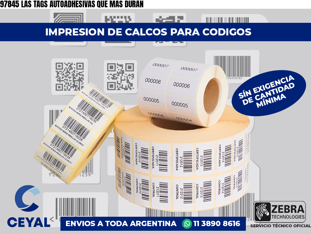 97845 LAS TAGS AUTOADHESIVAS QUE MAS DURAN