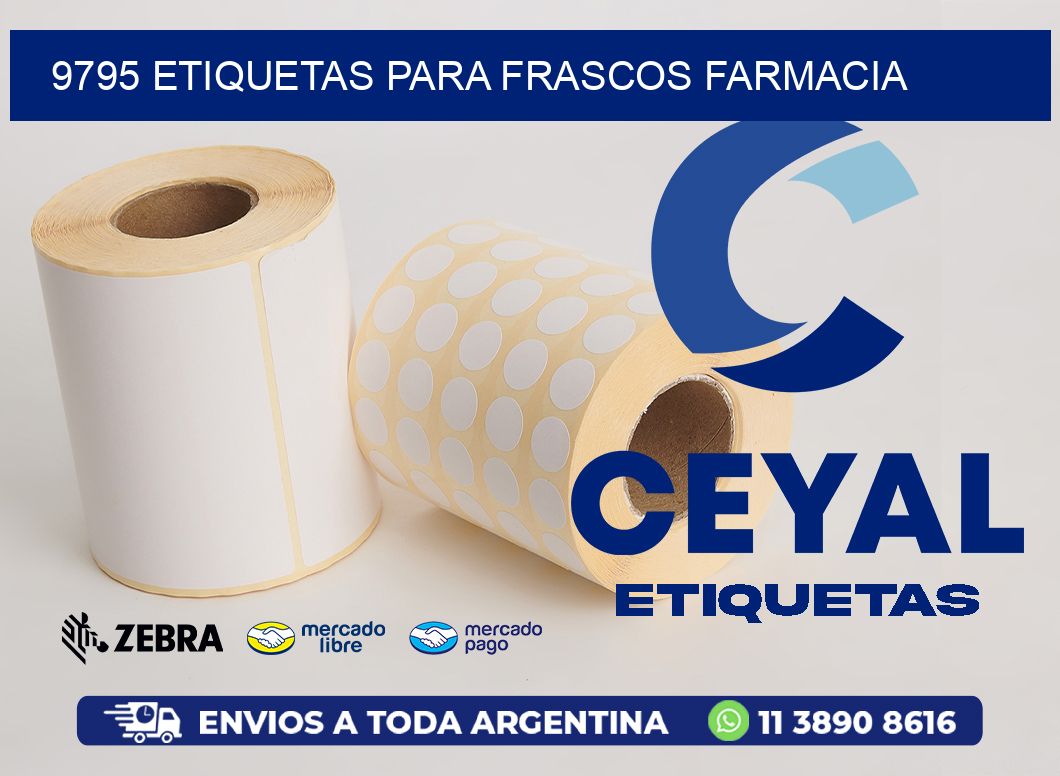 9795 etiquetas para frascos farmacia