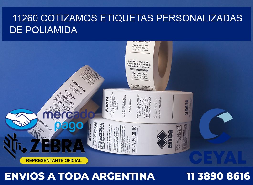 11260 COTIZAMOS ETIQUETAS PERSONALIZADAS DE POLIAMIDA