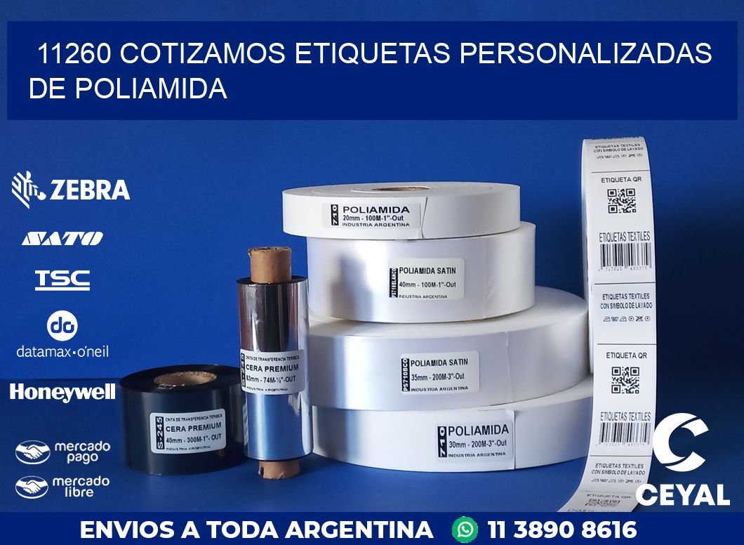 11260 COTIZAMOS ETIQUETAS PERSONALIZADAS DE POLIAMIDA