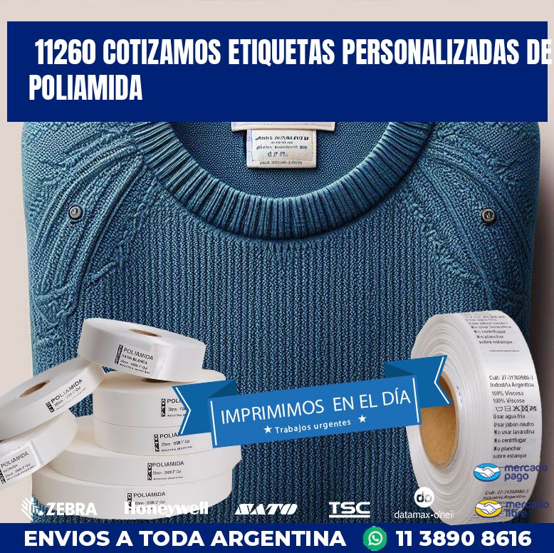11260 COTIZAMOS ETIQUETAS PERSONALIZADAS DE POLIAMIDA