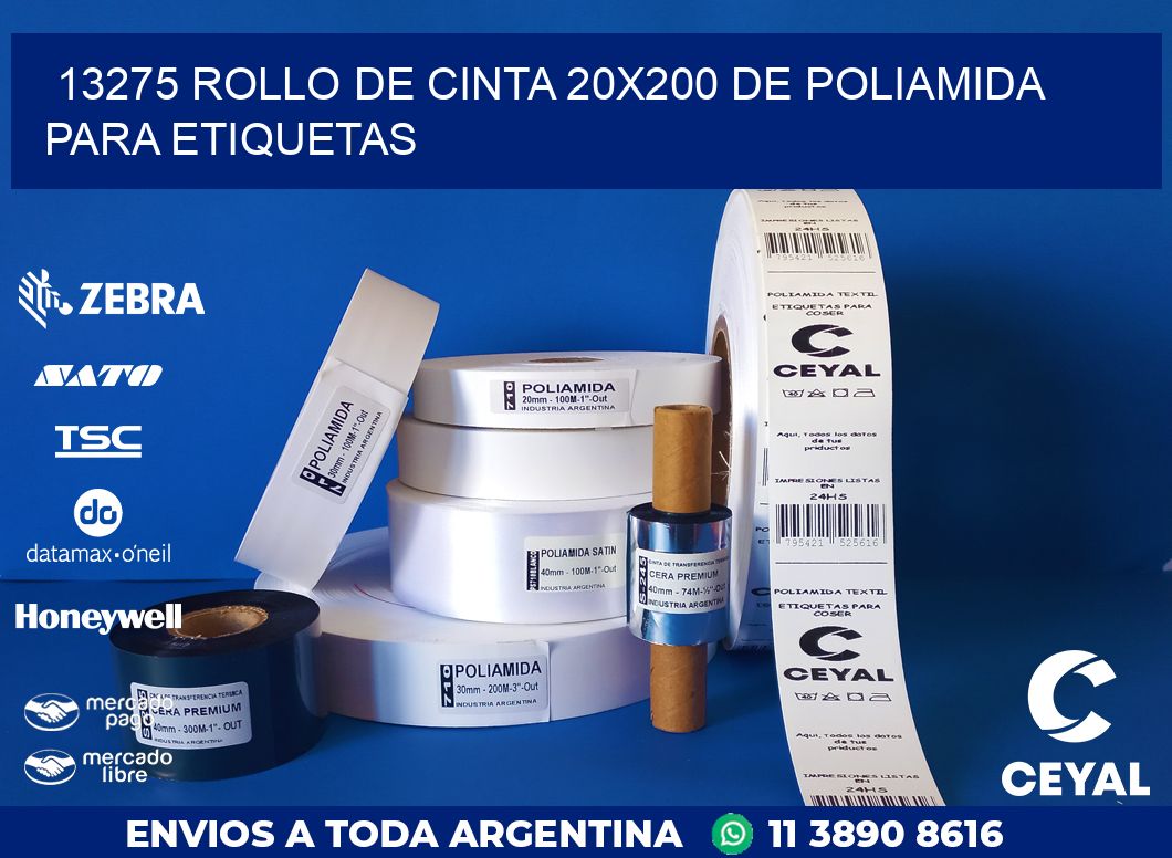 13275 ROLLO DE CINTA 20X200 DE POLIAMIDA PARA ETIQUETAS