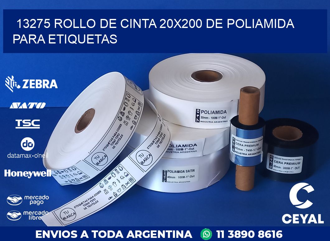 13275 ROLLO DE CINTA 20X200 DE POLIAMIDA PARA ETIQUETAS