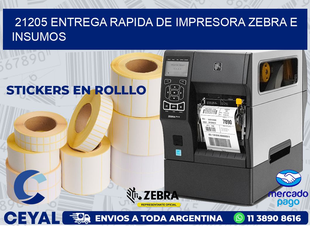 21205 ENTREGA RAPIDA DE IMPRESORA ZEBRA E INSUMOS