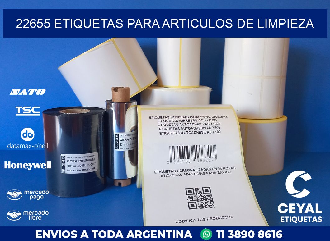 22655 ETIQUETAS PARA ARTICULOS DE LIMPIEZA
